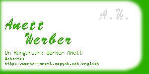 anett werber business card